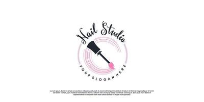 Nail Beauty Logo für Unternehmen mit kreativem Konzept Premium-Vektor vektor