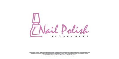 Nail Beauty Logo für Unternehmen mit kreativem Konzept Premium-Vektor vektor