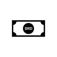 Surinam-Währung, SRD, Surinam-Geld-Symbol. Vektor-Illustration vektor