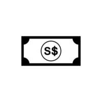 singapore valuta ikon symbol, sgd, singapore dollar pengar papper. vektor illustration