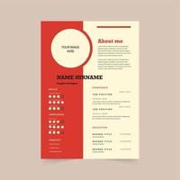 professionell cv CV mall design. vektor minimalistisk