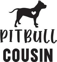 Pitbull-Cousin-Hundedatei vektor