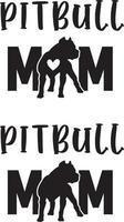 Pitbull Mama Hund Datei vektor