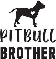 Pitbull Brother Dog Datei vektor