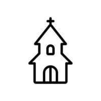 ingången till kristna kyrkan ikon vektor disposition illustration
