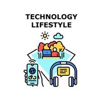 Technologie-Lifestyle-Symbol-Vektor-Illustration vektor