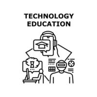 Technologie-Bildung-Symbol-Vektor-Illustration vektor