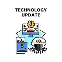 Technologie-Update-Symbol-Vektor-Illustration vektor