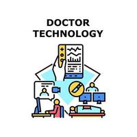 Arzt-Technologie-Symbol-Vektor-Illustration vektor