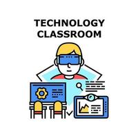 Technologie-Klassenzimmer-Vektor-Konzept-Illustration vektor