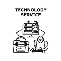 Technologie-Service-Vektor-Konzept-Illustration vektor