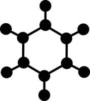 Kohlenstoffmolekül-Symbol auf weißem Hintergrund. Molekül Zeichen. flacher Stil. vektor