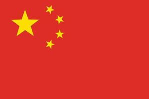 Flagge der chinesischen Nation. chinesische Nationalflagge. offizielle Flagge der Volksrepublik China. vektor