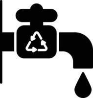 Wasserhahn-Glyphe-Symbol vektor