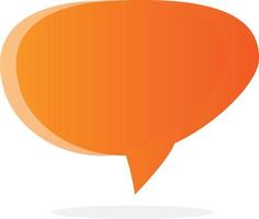Sprechblasen-Zitat-Symbol auf weißem Hintergrund. flacher Stil. Orangefarbenes Konversationsblasensymbol für Ihr Website-Design, Logo, App, ui. Textblasensymbol. vektor