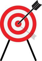 Zielpfeil-Strategie-Forschungssymbol. Ziel mit Pfeilzeichen. Logos für das Symbol zum Erreichen von Zielen. vektor