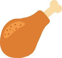 Hühnerbein-Symbol auf weißem Hintergrund. Fleisch Zeichen. flacher Stil. Hühnerschenkel-Symbol. Hühnerbein-Food-Logo. vektor