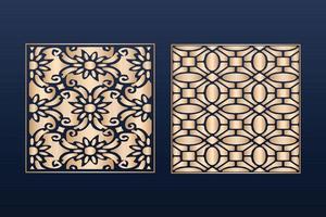 lasergeschnittene ornamentale plattenvorlagen setzen dekorative spitzenränder muster vektor dekorative elementerand rahmen ränder muster islamische musterdateien dxf lasergeschnittene panel vorlage cnc-dateien