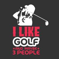 golf vintage retro t-shirt design med skelett som spelar golf vintage illustration vektor