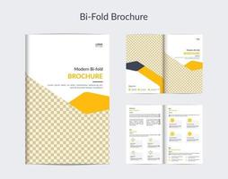 Corporate Modern Business Bifold-Broschüre mit moderner Form-Design-Vorlage vektor