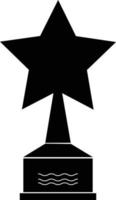 Star-Award-Symbol auf weißem Hintergrund. flacher Stil. Filmmedaillenzeichen. Auszeichnungssymbol. schwarzes sternzeichen. vektor