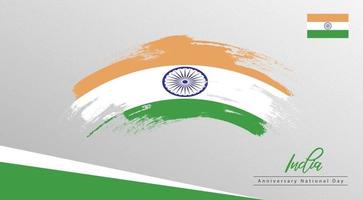 glücklicher nationaltag indien. Banner, Grußkarte, Flyer-Design. Poster-Template-Design vektor