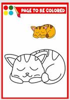målarbok för barn. katt vektor