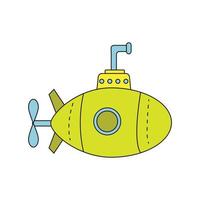 Unterwasser-U-Boot-Vektor-Illustration Spielzeug für Babys, Reisen im tiefen Wasser für Kinder vektor