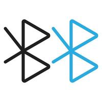 Bluetooth-Symbol für die Übertragung von Datenvektorsymbolen für intelligente Geräte vektor