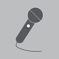 mikrofon für singende bühnenaufführung karaoke audiomusikausrüstung aufzeichnungsvektor vektor
