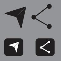 Teilen Symbol Schaltfläche Vektor Navigationspfeil Piktogramm