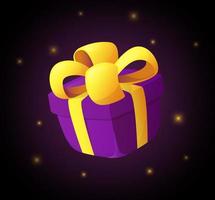 Geschenkbox-Symbol für Spielschnittstellen. Award-Vektor-Symbol. Belohnungen im Spiel erhalten. vektor
