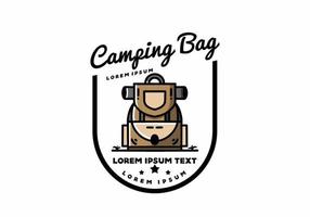 einfaches Illustrationsdesign für Campingtaschen vektor