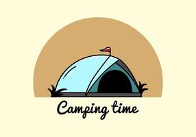 kuppelzelt camping illustration abzeichen design vektor