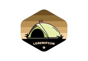 kuppelzelt camping illustration abzeichen design vektor