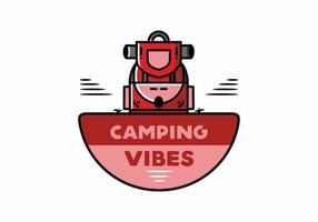 einfaches Illustrationsdesign für Campingtaschen vektor