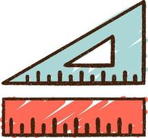 Mathe-Ausrüstung Kreidezeichnung vektor