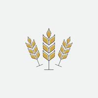 Landwirtschaft Weizen Logo Vektor