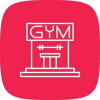 gym linje runt hörnet vektor