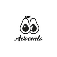 Avocado-Vektorsymbol-Illustrationsdesign vektor