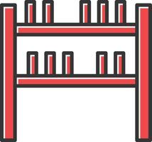 Bücherregal gefülltes Symbol vektor