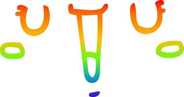 Regenbogen-Gradientenlinie, die glückliches Cartoon-Gesicht zeichnet vektor