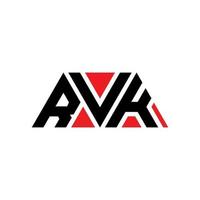 rvk-Dreieck-Buchstaben-Logo-Design mit Dreiecksform. RVK-Dreieck-Logo-Design-Monogramm. RVK-Dreieck-Vektor-Logo-Vorlage mit roter Farbe. rvk dreieckiges Logo einfaches, elegantes und luxuriöses Logo. rvk vektor