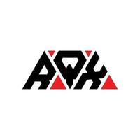rqx-Dreieck-Buchstaben-Logo-Design mit Dreiecksform. rqx-Dreieck-Logo-Design-Monogramm. rqx-Dreieck-Vektor-Logo-Vorlage mit roter Farbe. rqx dreieckiges Logo einfaches, elegantes und luxuriöses Logo. rqx vektor