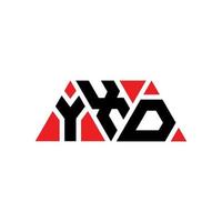 yxd-Dreieck-Buchstaben-Logo-Design mit Dreiecksform. yxd-Dreieck-Logo-Design-Monogramm. yxd-Dreieck-Vektor-Logo-Vorlage mit roter Farbe. yxd dreieckiges Logo einfaches, elegantes und luxuriöses Logo. yxd vektor