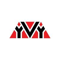 yvy triangel bokstavslogotypdesign med triangelform. yvy triangel logotyp design monogram. yvy triangel vektor logotyp mall med röd färg. yvy triangulär logotyp enkel, elegant och lyxig logotyp. yvy