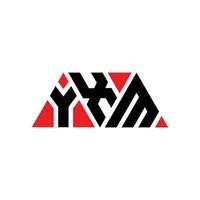 YXM-Dreieck-Buchstaben-Logo-Design mit Dreiecksform. YXM-Dreieck-Logo-Design-Monogramm. YXM-Dreieck-Vektor-Logo-Vorlage mit roter Farbe. yxm dreieckiges Logo einfaches, elegantes und luxuriöses Logo. yxm vektor