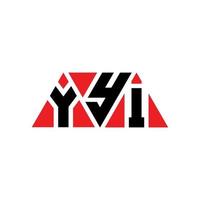 yyi triangel bokstavslogotypdesign med triangelform. yyi triangel logotyp design monogram. yyi triangel vektor logotyp mall med röd färg. yyi triangulär logotyp enkel, elegant och lyxig logotyp. ååå