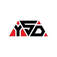 YSD-Dreieck-Buchstaben-Logo-Design mit Dreiecksform. YSD-Dreieck-Logo-Design-Monogramm. ysd-Dreieck-Vektor-Logo-Vorlage mit roter Farbe. ysd dreieckiges Logo einfaches, elegantes und luxuriöses Logo. ysd vektor