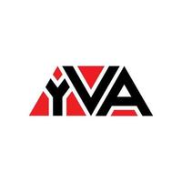 Yva-Dreieck-Buchstaben-Logo-Design mit Dreiecksform. Yva-Dreieck-Logo-Design-Monogramm. Yva-Dreieck-Vektor-Logo-Vorlage mit roter Farbe. yva dreieckiges logo einfaches, elegantes und luxuriöses logo. Yva vektor